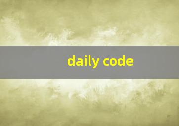 daily code